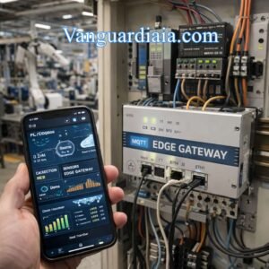 Arquitectura de Gemelo Digital conectando sistemas ciberfísicos, Edge Gateway y plataformas de datos en la nube